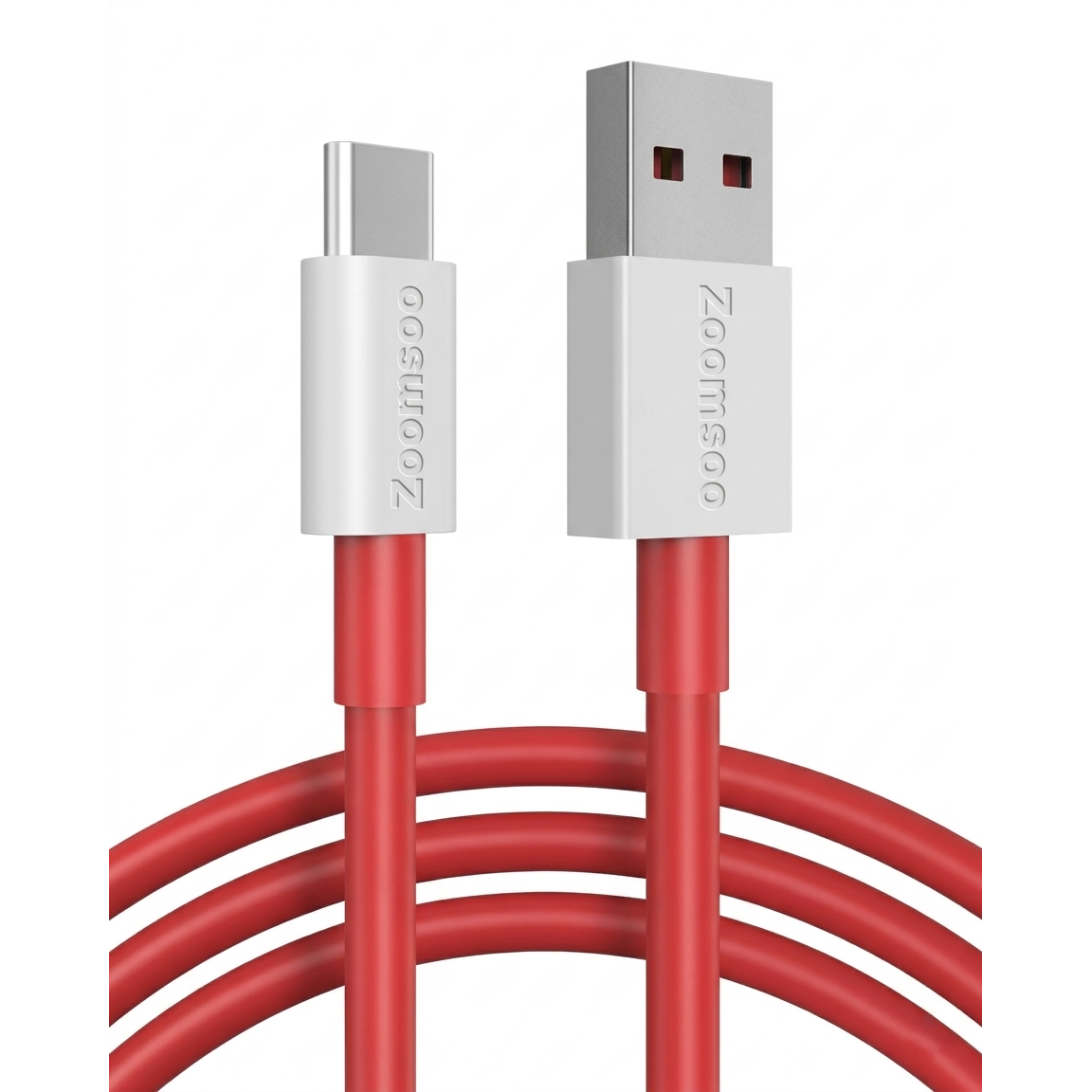 Zoomsoo Superfast USB-A to Type-C Fast Charging Cable - Red