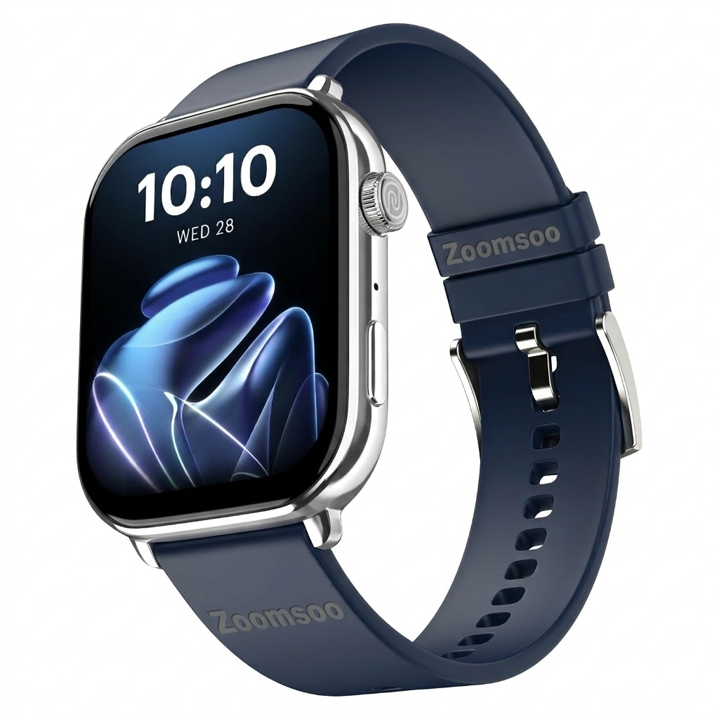 Zoomsoo Pulse 4 Max Smart Watch with HD Display, Bluetooth Calling, Fitness Tracking & Stylish Silicone Strap